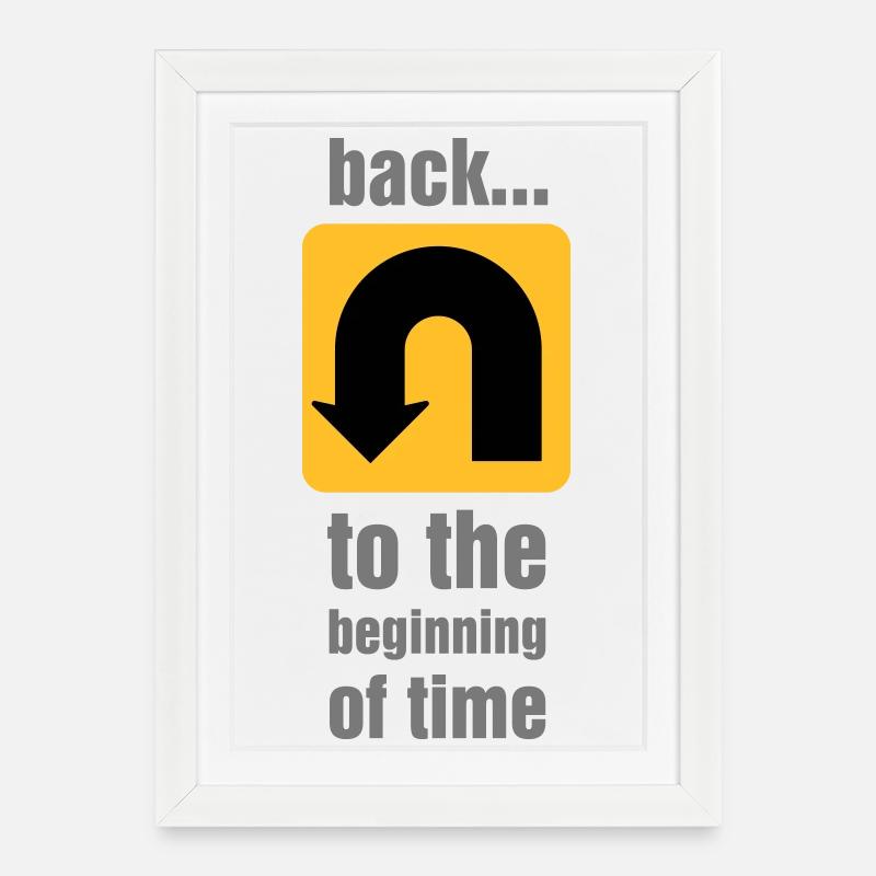 U-turn - Framed poster (27 × 37 cm) - white