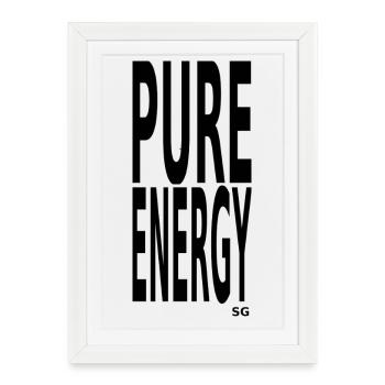 Pure energy SG stretched - Framed poster (27 × 37 cm) - white - Front