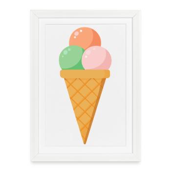 cream - Framed poster (27 × 37 cm) - white - Front