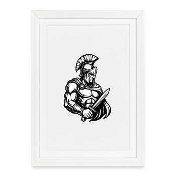 Soldat romain - Affiche encadrée (27 × 37 cm) - blanc - Devant