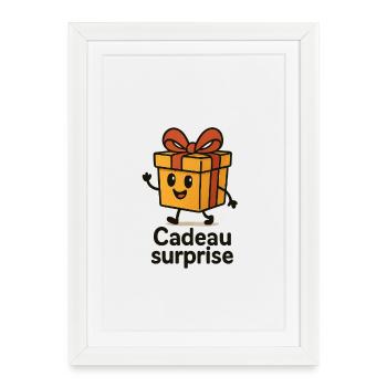 Un cadeau surprise pour toutes occasions - Affiche encadrée (27 × 37 cm) - blanc - Devant