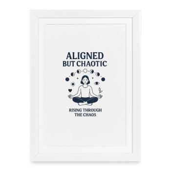 Balanced and Chaotic Meditation Design - Framed poster (27 × 37 cm) - white - Front