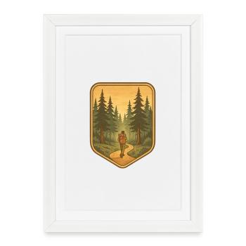Into the Forest - Framed poster (27 × 37 cm) - white - Front