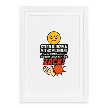 Wer ist hier böse ? - Gerahmtes Poster (27 × 37 cm) - Weiß - Vorne