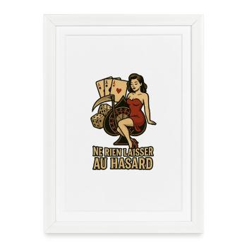 Leaving nothing to chance - Framed poster (27 × 37 cm) - white - Front