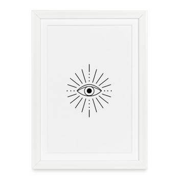 Mystic Eye Radiance Design - Framed poster (27 × 37 cm) - white - Front