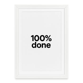 Minimalist Achievement Illustration - Framed poster (27 × 37 cm) - white - Front
