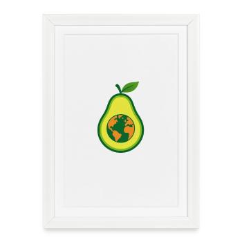 Avocado Love – Healthy & Happy - Framed poster (27 × 37 cm) - white - Front