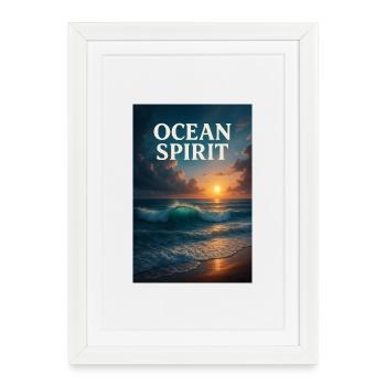 Ocean Spirit - Gerahmtes Poster (27 × 37 cm) - Weiß - Vorne