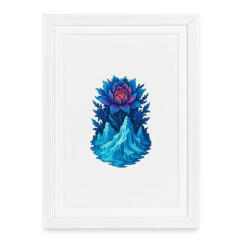 Floraison glaciaire - Affiche encadrée (27 × 37 cm) - blanc - Devant