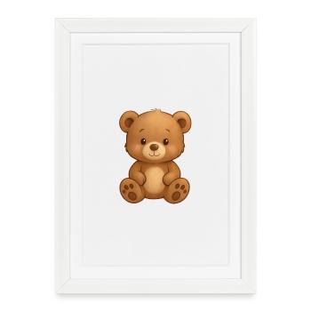Nounours - Affiche encadrée (27 × 37 cm) - blanc - Devant