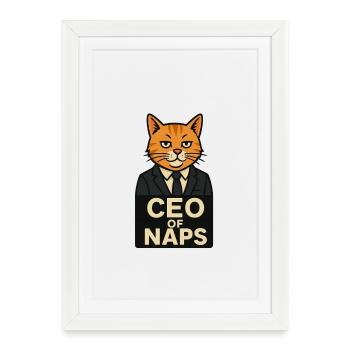 CEO of Naps - Framed poster (27 × 37 cm) - white - Front