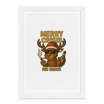 Rudolph – Der Ren(n)tier-Rebell - Gerahmtes Poster (27 × 37 cm) - Weiß - Vorne