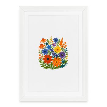 Fleurs sauvages Bloomscape - Affiche encadrée (27 × 37 cm) - blanc - Devant