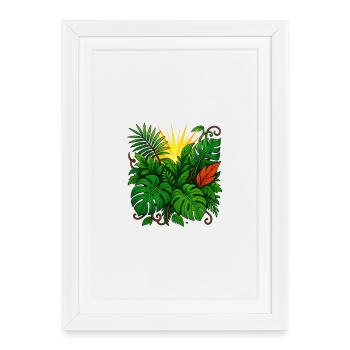 Sunbeam Jungle Burst - Framed poster (27 × 37 cm) - white - Front