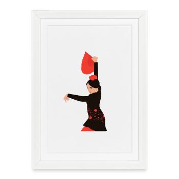 Flamand - Affiche encadrée (27 × 37 cm) - blanc - Devant