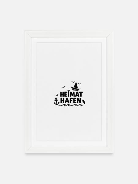 Home port - Framed poster (27 × 37 cm) - white