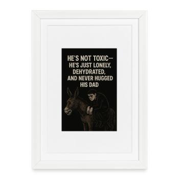 Male Loneliness - Framed poster (27 × 37 cm) - white - Front