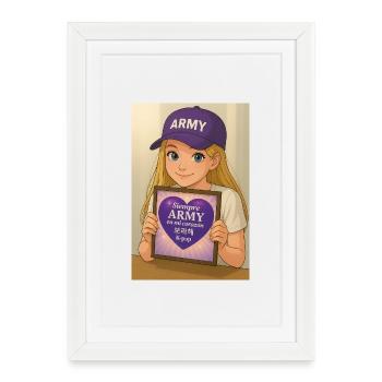 Army K-pop fans - Framed poster (27 × 37 cm) - white - Front