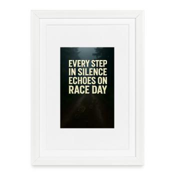 Step_in_Silence - Affiche encadrée (27 × 37 cm) - blanc - Devant
