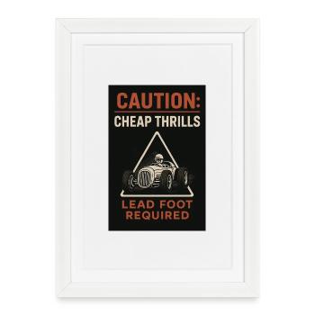 Avertissement de conduite dangereuse - Affiche encadrée (27 × 37 cm) - blanc - Devant