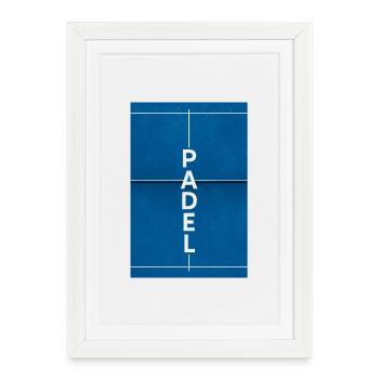Padel tennis - Framed poster (27 × 37 cm) - white - Front