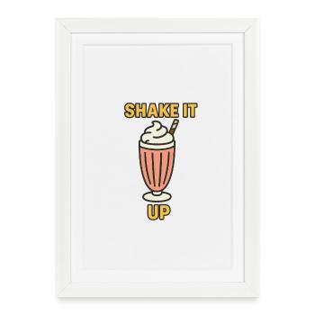 Shake it up Motivational Design - Framed poster (27 × 37 cm) - white - Front