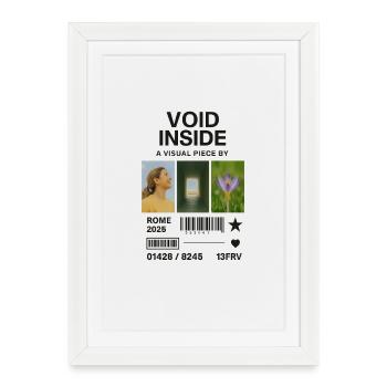 Inner Void: Collage Light Flower - Framed poster (27 × 37 cm) - white - Front
