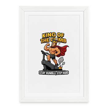 Workout King of the Climb - Framed poster (27 × 37 cm) - white - Front