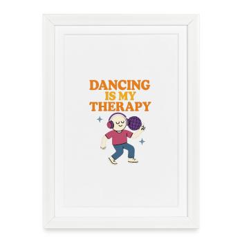Dancing Therapy Illustration - Framed poster (27 × 37 cm) - white - Front