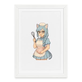 Great pastry lomi - Framed poster (27 × 37 cm) - white - Front