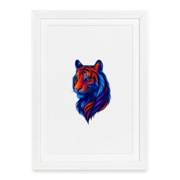 Colorful Leo in Neon Colors - Framed poster (27 × 37 cm) - white - Front
