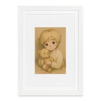 "Touma" - Framed poster (27 × 37 cm) - white - Front