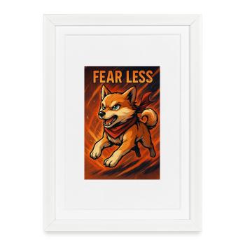 Brave Cane Corso avec message de motivation - Affiche encadrée (27 × 37 cm) - blanc - Devant