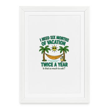 Humour des Fêtes avec palmiers et pendentif - Affiche encadrée (27 × 37 cm) - blanc - Devant