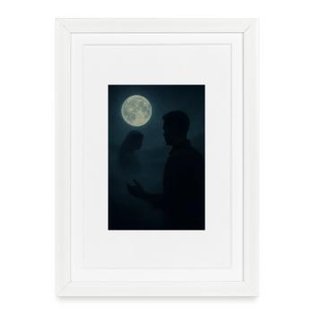 Moon Night Relationship - Framed poster (27 × 37 cm) - white - Front