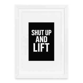 Dicton de remise en forme motivante - Affiche encadrée (27 × 37 cm) - blanc - Devant