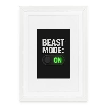 Beast Mod Turn On Switch Design - Framed poster (27 × 37 cm) - white - Front