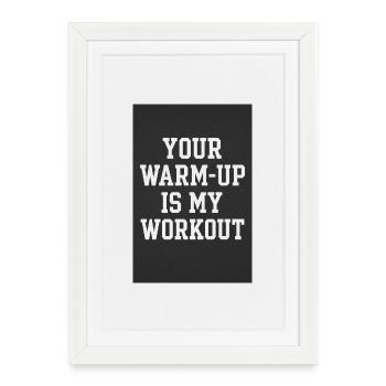 Motivational Phrase Workout - Framed poster (27 × 37 cm) - white - Front