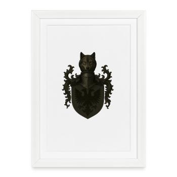 Jerrik Joris von Josten – Wolf & Doppeladler Crest - Framed poster (27 × 37 cm) - white - Front