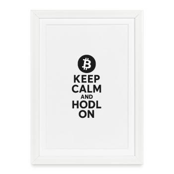 Crypto HODL Inspirational Design - Framed poster (27 × 37 cm) - white - Front