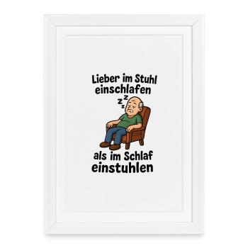Chaise d’endormissement, chaise - Affiche encadrée (27 × 37 cm) - blanc - Devant