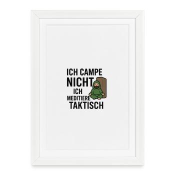 Campeur - Affiche encadrée (27 × 37 cm) - blanc - Devant