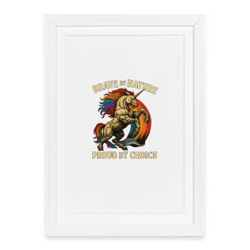 Brave by Nature - Framed poster (27 × 37 cm) - white - Front