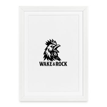 Wake & Rock - Affiche encadrée (27 × 37 cm) - blanc - Devant