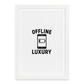 Motif de luxe hors ligne - Affiche encadrée (27 × 37 cm) - blanc - Devant