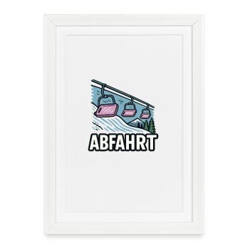 Slope ski lift Landschaftsdesign - Framed poster (27 × 37 cm) - white - Front
