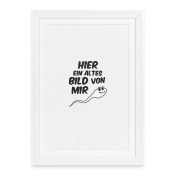 Humorous ghost design with saying - Framed poster (27 × 37 cm) - white - Front