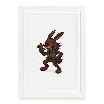 Warwick-Toni-Bunny (DefintelyNotBunny) - Affiche encadrée (27 × 37 cm) - blanc - Devant