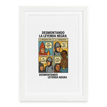 Démantèlement de la légende noire - Affiche encadrée (27 × 37 cm) - blanc - Devant